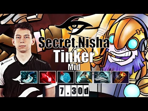 Tinker Mid | Secret.Nisha | SUPER ANNOYING AND BROKEN MID HERO | 7.30d Gameplay Highlights