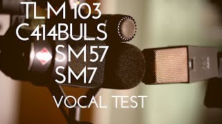 Video thumbnail for TLM 103 vs C414 BULS vs SM57 vs SM7 mic shootout vocal test by Tom Szy Music