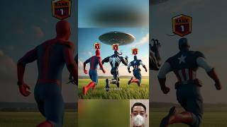UFO 😂| Who is best? Spiderman vs Venom vs Captain America #shorts #brawlstars #ai #dc