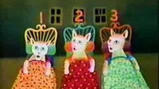 Classic Sesame Street animation - 3 Pretty Kitties