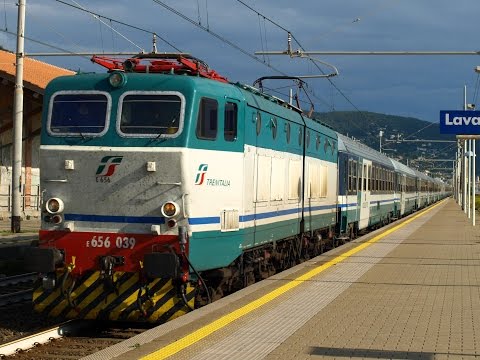 E656.046 & E656.039 in testa agli EXP 14242 & 14244 in transito a Lavagna !!!!