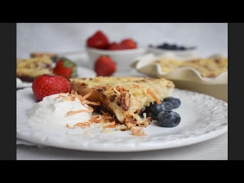 “Impossible” Low-FODMAP Coconut, Chocolate & Pecan Pie (HD)