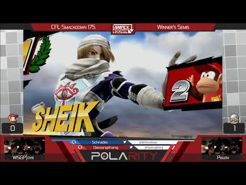 CFL Smackdown 175 WiiU - WSGP | Dyr (Diddy Kong) vs Phuzix (Sheik) - Winners Semis