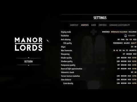 How to Switch the Display Mode in Manor Lords - Fullscreen vs Windowed vs Borderless Fullscreen