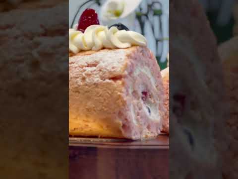 Perfect with tea or coffee!#RollCake #PersianBakery #AnahitaBakery  #TorontoBakery #CreamCake