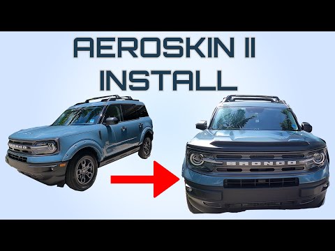 Install & Review of AVS Aeroskin II Hood Protector Accessory 2021 Ford Bronco Sport -- FAST AND EASY