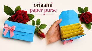 How to make paper wallet | Origami paper money bag | DIY paper purse | step by step paper wallet