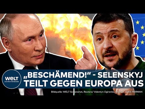UKRAINE-KRIEG: "Beschämend für Europa" - Selenskyj will mehr EU-Munition und Putins Milliarden