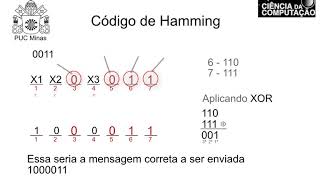 Detecção e Correção de erros - Bits de Paridade e Código de Hamming