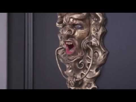 Hilarious moment door knocker comes to LIFE to frighten away sales people    only for a gargoyle to