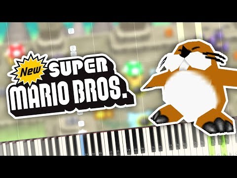 New Super Mario Bros. - World 6 Map Theme Piano Tutorial Synthesia