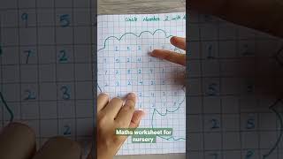 maths worksheet for nursery #2