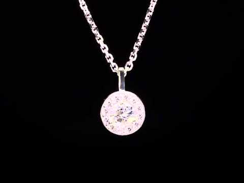 0.47 CARAT PENDANT DIAMOND ROUND SHAPE 14K WHITE GOLD