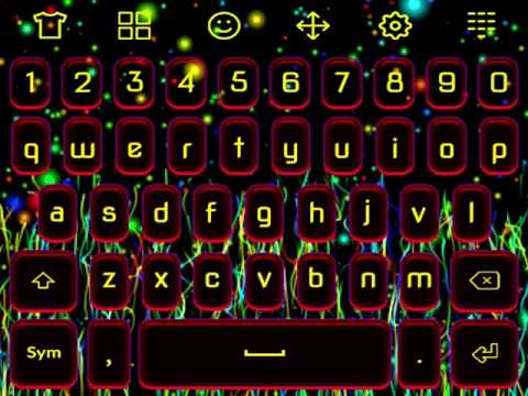 Rainbow Fire Animated Keyboard Video