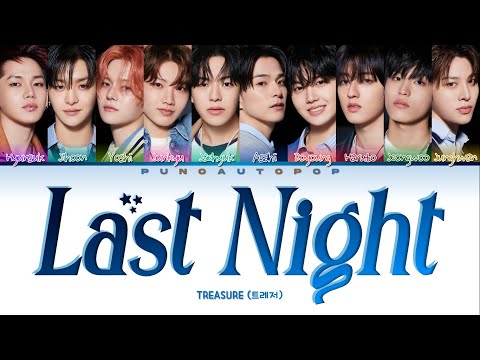 TREASURE 트레저 \ LAST NIGHT \ Lyrics (ColorCoded/ENG/HAN/ROM/가사)