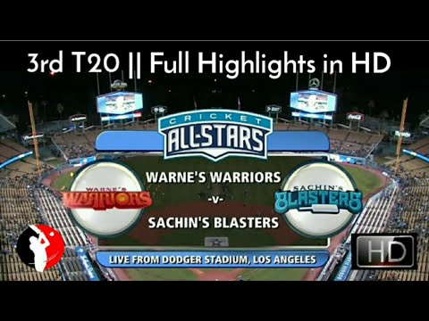 Cricket All Star in America - 3rd T20 || Sachin's Blasters Vs Warne's Warriors - Full Highlights HD