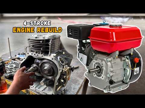 Single Cylinder 4-Stroke Gasoline Engine Rebuild | Asphalt Cutting Machine Engine Overhaul