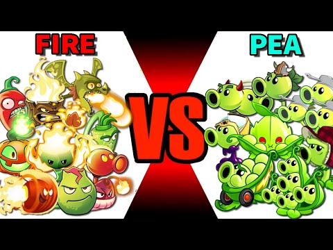 Team FIRE vs PEA? - Which Team Plant Will Win? - PvZ 2 Plant vs Plant