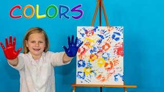 PAINTING with COLORS Learn Colors Painting with the Assistant  Funny Video