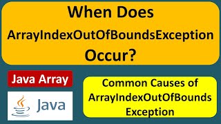 When ArrayIndexOutOfBoundsException will occur? | Java Array (ArrayIndexOutOfBoundsException)