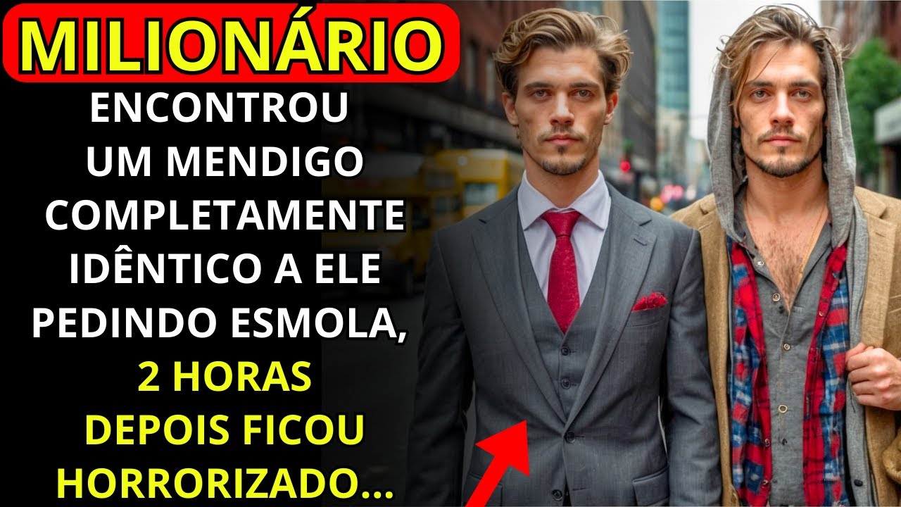 MILIONÁRIO ENCONTROU UM MENDIGO COMPLETAMENTE IDÊNTICO A ELE PEDINDO ESMOLA, 2 HORAS DEPOIS...