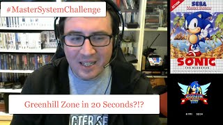 Master System Challenge #1- Beat Sonic Greenhill Zone act 1 in 20 seconds?!? Can it be done?