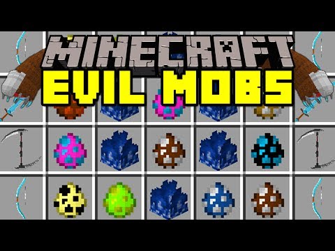 MooseMods - Minecraft EVIL MOBS MOD! | GIANT MOBS, SCARY MONSTERS, GIANT WORM, & MORE! | Modded Mini-Game