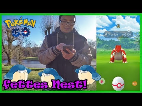 Krasses WAILMER Nest im Ostpark & meine ersten Level 25 Groudon Raids! Pokemon Go! Video