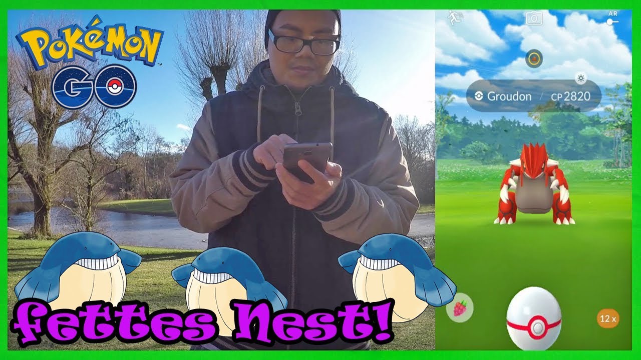 Krasses WAILMER Nest im Ostpark & meine ersten Level 25 Groudon Raids! Pokemon Go!