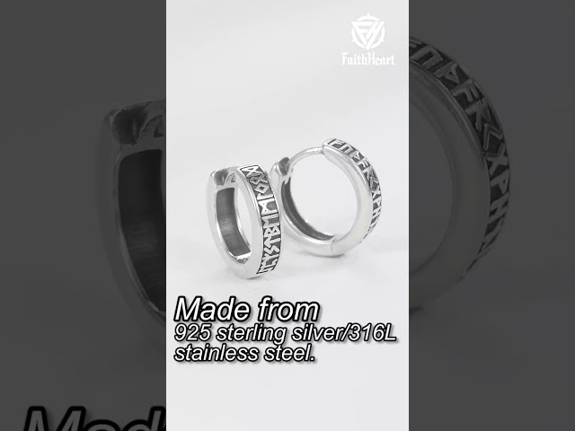 Vídeo relacionado con FaithHeart Pendientes Calavera Cuervo Piercing Nudo Celta Pendientes Vikingos Hombres Acero Inoxidable 316L Cabeza Pájaro Odín Animal Joyerías Punk de Orejas Stud