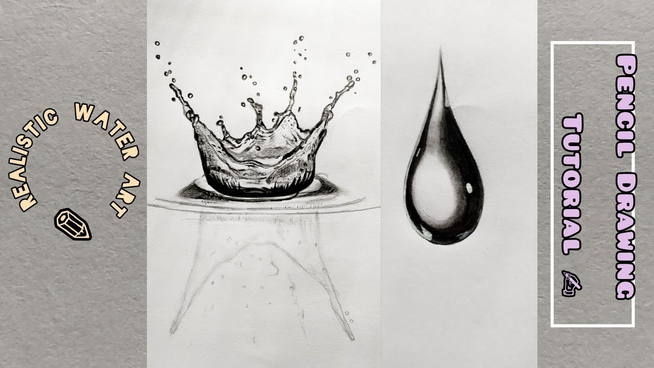 How to Draw Splash of water isolated on white background || Pencil Sketch ✍️ #drawingtutorial