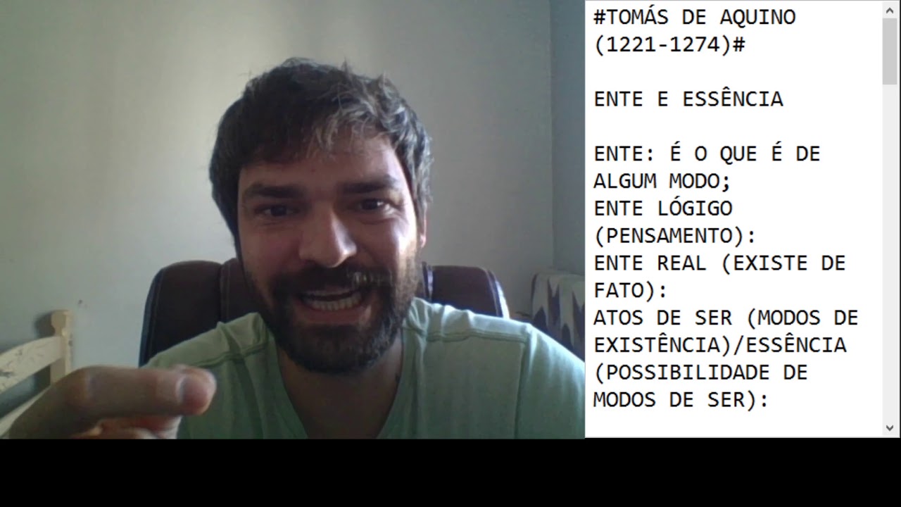 (Filosofia) Escolástica - Sto. Tomás - Ente e essência (Aula 1)