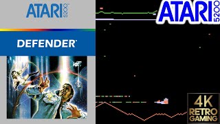 Defender Atari 5200 4k Gameplay