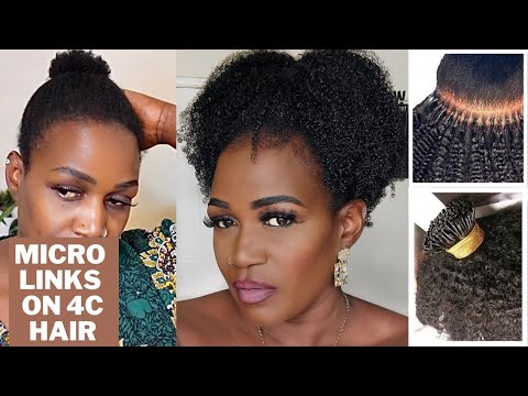 How to: install microlinks on 4c natural short hair by...