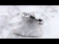 video - Modern Cathedral Engagement Ring with 6mm Moissanite Princess