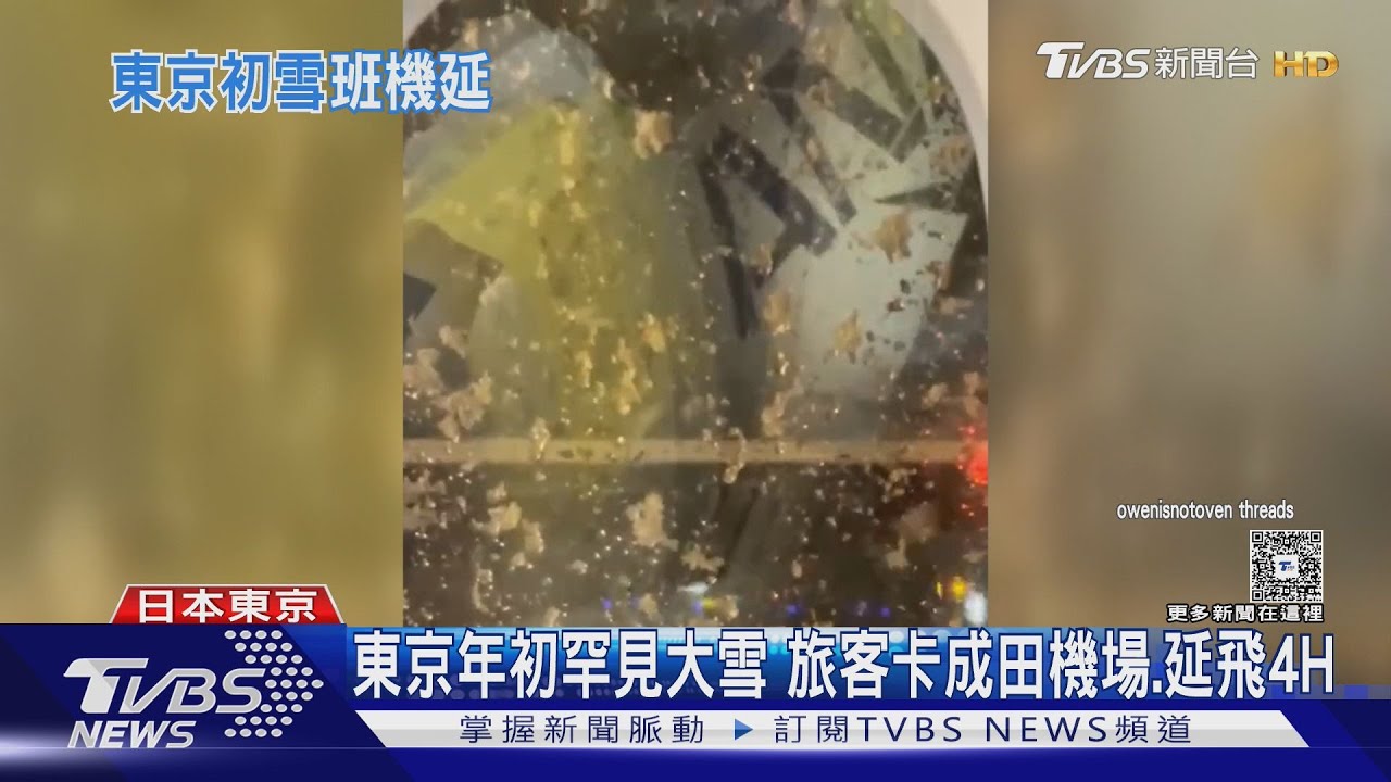 成田機場1%機率大雪來襲 台人飛機上苦等4小時「心累」