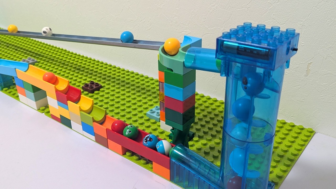 Satisfying Block Coaster ☆ Long Staircase & Iron Slope 2 Elevator Course