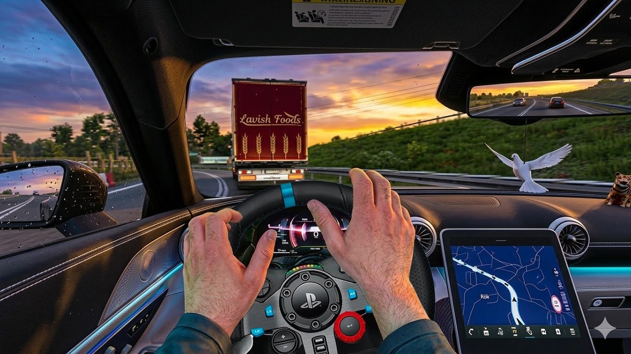 POV Car Driving 2025 Mercedes AMG GT63  | Euro Truck Simulator 2 | Steering Wheel GamePlay |