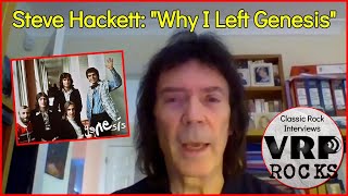 Steve Hackett: "Why I left Genesis"