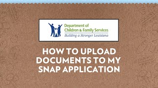 How to Upload Documents To My SNAP Application