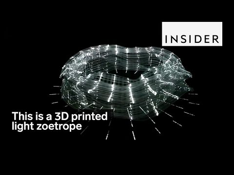 This is a 3D printed light zoetrope