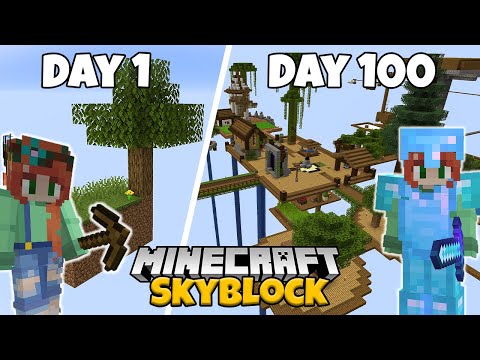 I Spent 100 Days in Minecraft Skyblock...
