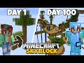 I Spent 100 Days In Minecraft Skyblock