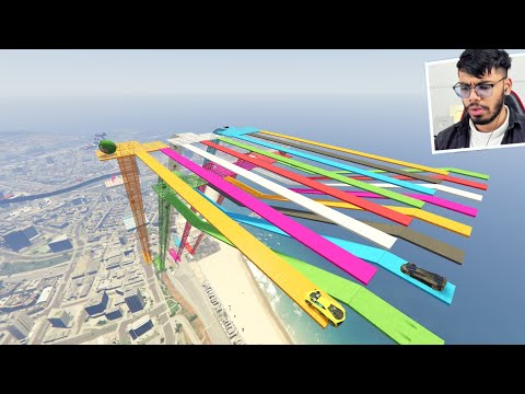 7 in 1 IMPOSSIBLE CAR Parkour + Face to Face + Mega Ramp Race in GTA 5!
