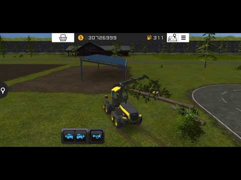 FARMING SIMULATOR 16 ANDROID (cutting down trees)