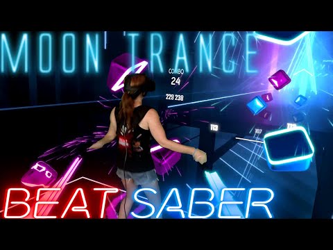 Beat Saber || Moon Trance by Lindsey Stirling (Expert+) First Attempt || Mixed Reality