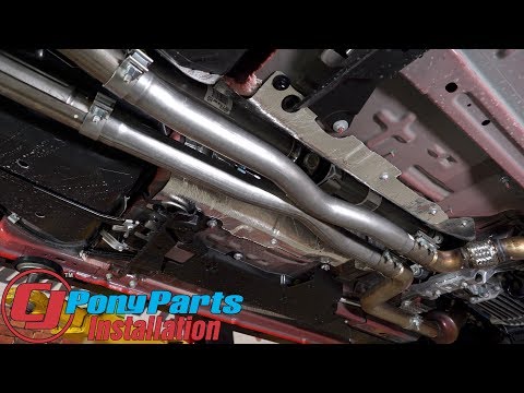 2015-2023 Mustang GT Roush Resonator Delete X-Pipe Stainless Steel Installation