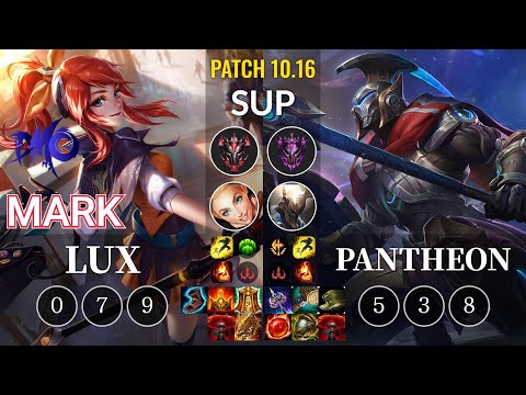 DMO Mark Lux vs Pantheon Sup - KR Patch 10.16