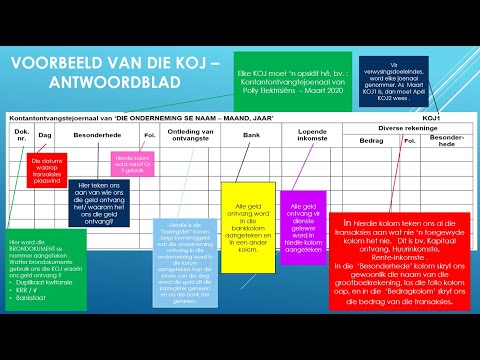 KONTANTONTVANGSTEJOERNAAL - GRAAD 8