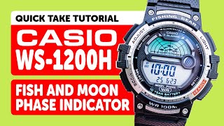 #CASIO WS-1200H (3485) - FISHING GEAR and MOON PHASE Setup and Operation